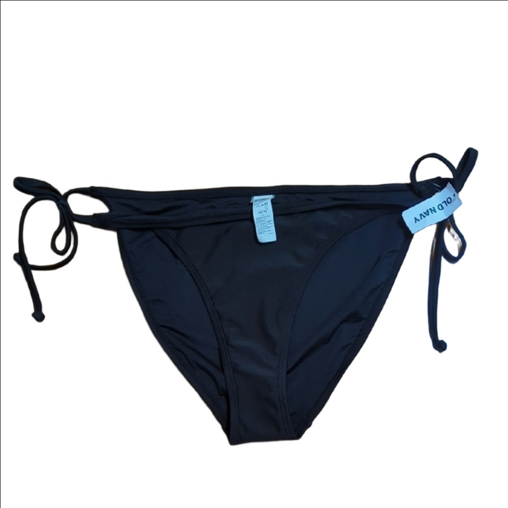 ​🌞BOGO🌞 NWT Old Navy Black Side Tie String Bikini Bottom Size L